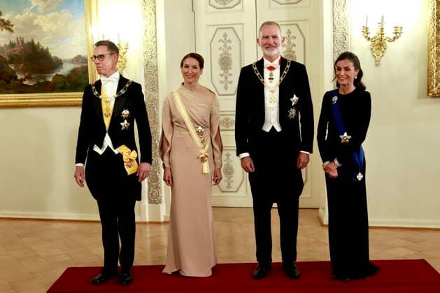 06-10-2026 Gala King Felipe and Queen Letizia and President Alexander Stubb and Suzanne Innes-Stubb pose before the dinner at the Presidential palace in Helsinki, Finland. Â  Copyright: xPPEx