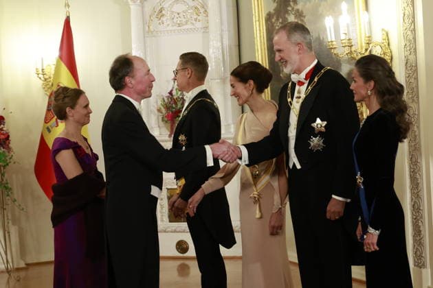 06-10-2026 Gala King Felipe and Queen Letizia and President Alexander Stubb and Suzanne Innes-Stubb pose before the dinner at the Presidential palace in Helsinki, Finland. Â  Copyright: xPPEx