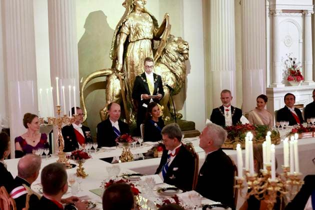 06-10-2026 Gala King Felipe and Queen Letizia and President Alexander Stubb and Suzanne Innes-Stubb pose before the dinner at the Presidential palace in Helsinki, Finland. Â  Copyright: xPPEx