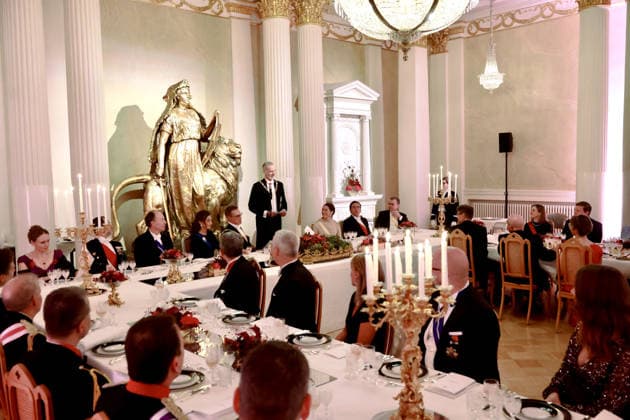 The King and Queen attend a state dinner hosted by the President of the Republic of Finland. The King and Queen, King Felipe and Queen Letizia, alongside the President of Finland, Cai Göran Alexander Stubb, and the First Lady, Suzanne Innes Stubb, during the gala dinner at the Presidential Palace on October 6, 2026, in Helsinki, Finland ROYAL HOUSE KING AND QUEEN Europa Press 10 06 2026 Helsinki Helsinki Spain  Copyright: xEuropaxPressx 7825128