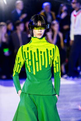 PFW Pierre Cardin Runway NB A model walks the runway during the Pierre Cardin Womenswear Spring Summer 2027 show at Pailleron ice rink as part of Paris Fashion Week on October 06, 2026 in Paris, France. Photo by Nasser Berzane ABACAPRESS.COM Paris France  Copyright: xBerzanexNasser ABACAx