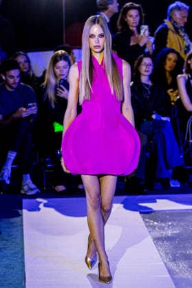PFW Pierre Cardin Runway NB A model walks the runway during the Pierre Cardin Womenswear Spring Summer 2027 show at Pailleron ice rink as part of Paris Fashion Week on October 06, 2026 in Paris, France. Photo by Nasser Berzane ABACAPRESS.COM Paris France  Copyright: xBerzanexNasser ABACAx