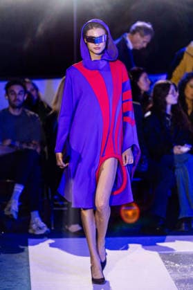 PFW Pierre Cardin Runway NB A model walks the runway during the Pierre Cardin Womenswear Spring Summer 2027 show at Pailleron ice rink as part of Paris Fashion Week on October 06, 2026 in Paris, France. Photo by Nasser Berzane ABACAPRESS.COM Paris France  Copyright: xBerzanexNasser ABACAx