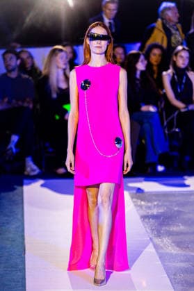 PFW Pierre Cardin Runway NB A model walks the runway during the Pierre Cardin Womenswear Spring Summer 2027 show at Pailleron ice rink as part of Paris Fashion Week on October 06, 2026 in Paris, France. Photo by Nasser Berzane ABACAPRESS.COM Paris France  Copyright: xBerzanexNasser ABACAx