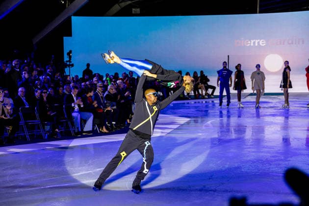 PFW Pierre Cardin Runway NB A model walks the runway during the Pierre Cardin Womenswear Spring Summer 2027 show at Pailleron ice rink as part of Paris Fashion Week on October 06, 2026 in Paris, France. Photo by Nasser Berzane ABACAPRESS.COM Paris France  Copyright: xBerzanexNasser ABACAx