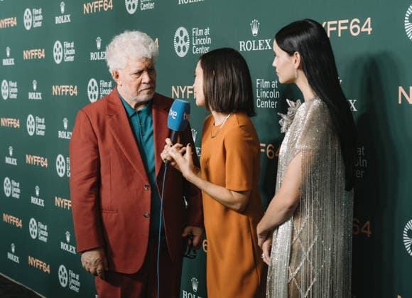 October 6, 2026, Brooklyn, Ny, United States: Pedro Almodovar and Milena Smit attend the 64th New York Film Festival Pedro AlmodovarÃ¢â‚¬â ¢s Bitter Christmas U.S. Premiere. Held at Alice Tully Hall at Lincoln Center in New York. Dinara Khairova Zuma Press. October 6, 2026. Brooklyn United States - ZUMAp281 20261006_zea_p281_003 Copyright: xPhotoxImagexPressx