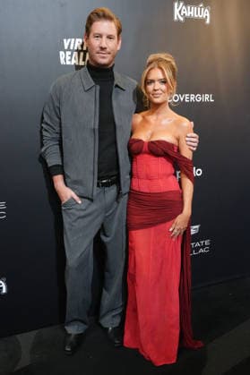 Austen Kroll, left, and Salley Carson attend Page Six s Virtual Reali-Tea Awards at The Edison Ballroom on Tuesday, October 6, 2026, in New York City.  NYP202610065018 STEPHANIxSPINDEL
