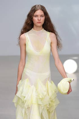 PFW - CFCL Runway A model walks the runway during the CFCL Ready to Wear Fall Winter 2026-2027 fashion show as part of Paris Fashion Week on March 10, 2026 in Paris, France. Photo by Alain-Gil Gonzalez ABACAPRESS.COM Paris France  Copyright: xGonzalezxAlain-Gil ABACAx