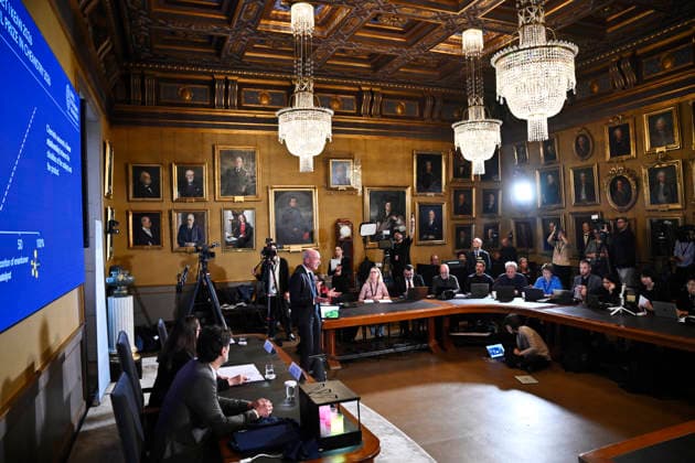 Henri Kagan and Kenso Soai are awarded the 2026 Nobel Prize in Chemistry during a press conference at the Royal Swedish Academy of Sciences in Stockholm, Sweden, on October 7, 2026 STOCKHOLM SWEDEN x10080x  Copyright: xFredrikxSandberg TTx SWEDEN NOBEL PRIZE 2026 CHEMISTRY gjlkB81SCf4