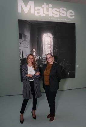 IPA89394477 - Milan, October 7, 2026, Preview of the exhibition Matisse: The World in a Room 2 at Mudec, the Museum of Cultures. Pictured from left: Chiara Gatti and Ellen McBreen  Copyright: xDuilioxPiaggesix xDuilioxPiaggesix IPA89394477