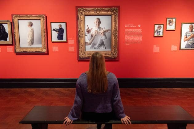 Tim Walker s Fairyland: Love and Legends Photo Call at National Portrait Gallery, London, UK - 7 October 2026 A staff member views (L-R) - Fiona Cunningham-Reid , April Ashley and Ian McKellen all by Tim Walker as part of The National Portrait Gallery s Tim Walker s Fairyland: Love and Legends Exhibition which runs from 9th October 2026 - 7th February 2027 at National Portrait Gallery in London, England, UK on Wednesday 7 October, 2026., Credit:Justin Ng Avalon UK, England, London, National Portrait Gallery  Copyright: xJustinxNgx xAvalonx 1141202428