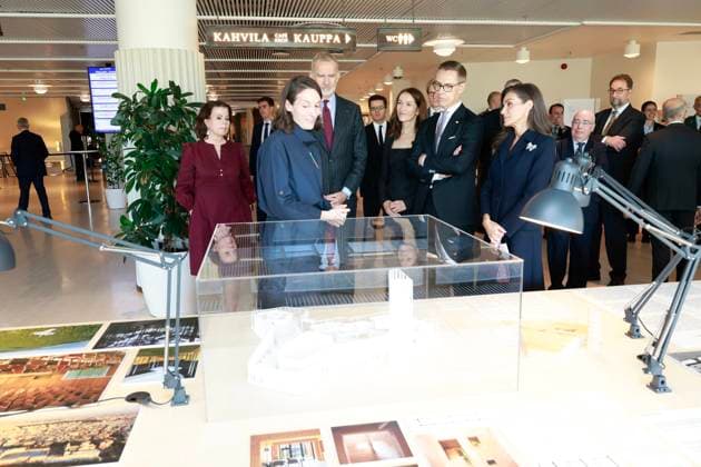 07-10-2026 Finland King Felipe and Queen Letizia and President Alexander Stubb and Suzanne Innes-Stubb during the tour of the exhibition on the 2nd day of the 2 day statevisit to Finland. Â  Copyright: xPPEx