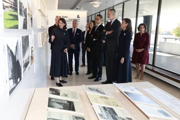 07-10-2026 Finland King Felipe and Queen Letizia and President Alexander Stubb and Suzanne Innes-Stubb during the tour of the exhibition on the 2nd day of the 2 day statevisit to Finland. Â  Copyright: xPPEx