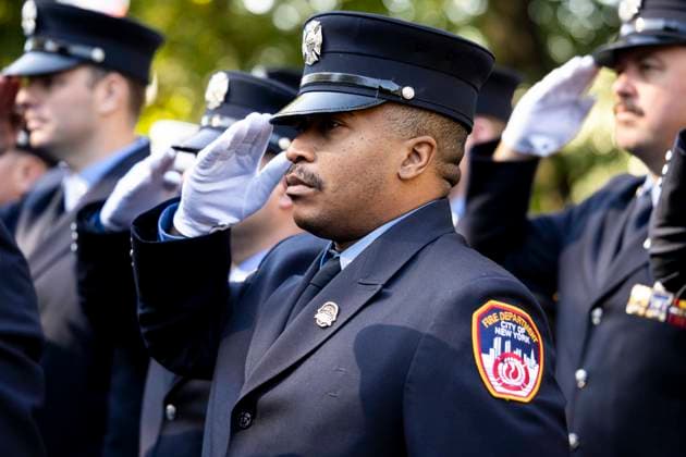 October 7, 2026, New York City, New York, United States: FDNY Firefighters at the 119th Annual FDNY (Fire Department of the City of New York) Memorial Service in New York City. New York City United States  - ZUMAb161 20261007_aap_b161_008 Copyright: xMichaelxBrochsteinx