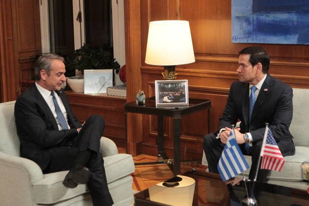 October 7, 2026, Athens, Greece: U.S. Secretary of State Marco Rubio meets with Greek Prime Minister Kyriakos Mitsotakis at the Maximos Mansion in Athens on Wednesday, October 7, 2026, during RubioÃ¢â‚¬â ¢s official visit to Greece for the sixth GreeceÃ¢â‚¬U.S. Strategic Dialogue. The meeting focuses on bilateral relations, defense and regional security, energy cooperation and wider developments in the Eastern Mediterranean. Athens Greece - ZUMAv62_ 20261007_zaf_v62_008 Copyright: xAristidisxVafeiadakisx