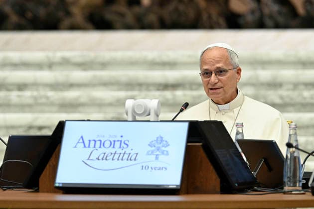 ITALY - POPE - VATICAN-2026 10 7 Italy, Rome, Vatican, 2026 10 7 Pope Leo XIV during the meeting with the presidents of the episcopal conferences from all over the world in Vatican . EDITORIAL USE ONLY - NO BOOKS Copyright: xVATICANxMEDIA xCatholicxPressxPhotox