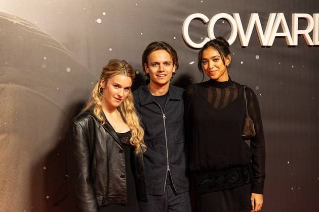 Actress And Singer Pommelien Thijs and Actor Kes Bakker and Actress Ayana DoucourÃ pictured during the opening of Gent International Film Festival, with the opening film Coward by Gent director Dhont on Wednesday 7 October 2026. The 53rd edition of Film Fest Gent takes place from 07 to 18 October. Coward is Dhont s third feature film and this is the third time a film by Dhont has opened the festival. This previously happened with Girl in 2018 and Close in 2022. JAMES ARTHUR PHOTOGRAPHY  JAMESxARTHURxGEKIERE 189086573