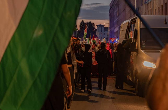 October 7, 2026, Berlin, Germany: Hundereds of pro-palestinian protesters gather in Berlin, Germany, on October 7, 2026. This marks the three-year anniversary of the Hamas led border attacks in Southern Israel. Germany  - ZUMAj167 20261007_zip_j167_010 Copyright: xSvetxJacquelinex