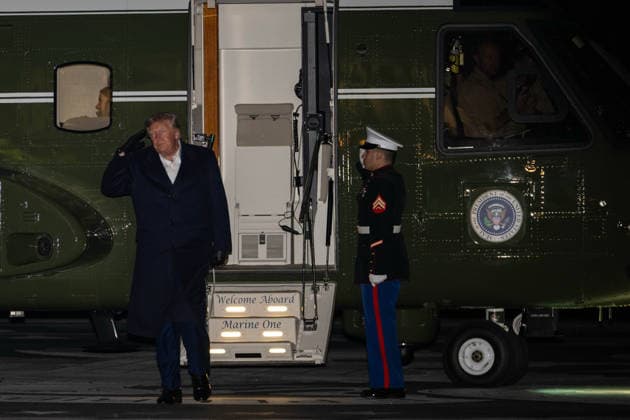 October 8, 2026, Washington, District Of Columbia, United States: President DONALD TRUMP walks across the South Lawn of the White House after arriving aboard Marine One following a trip to San Antonio, Texas, where he attended a campaign rally ahead of the November midterm elections. Washington United States  - ZUMAk206 20261008_znp_k206_008 Copyright: xMattxKaminskyx
