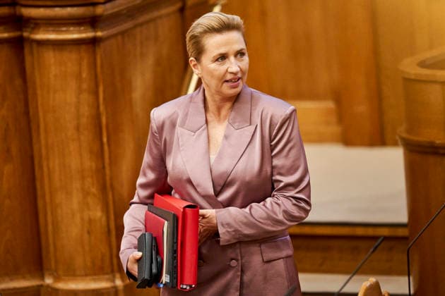 Opening debate in the Danish Parliament Prime Minister Mette Frederiksen, The Social Democratic Party before the opening debate in the Parliament Hall at Christiansborg on Thursday, October 8, 2026. (Photo: Thomas Traasdahl Ritzau Scanpix) , Copenhagen Denmark Copyright: RitzauxScanpix ThomasxTraasdahlx spdk20261008-085013-L