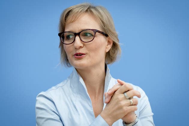 BPK, Bündnis90 Die Grünen, Franziska Brantner Berlin, BPK, Vorstellung des Leitantrages Unser Plan für Deutschland , Franziska Brantner, Bundesvorsitzende, Bündnis90 Die Grünen Berlin Berlin GER