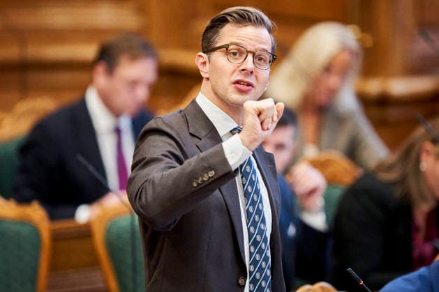 Opening debate in the Danish Parliament Chairman of the Liberal Alliance Alex Vanopslagh during the opening debate in the Parliament Hall at Christiansborg on Thursday, October 8, 2026. (Photo: Thomas Traasdahl Ritzau Scanpix) , Copenhagen Denmark Copyright: RitzauxScanpix ThomasxTraasdahlx spdk20261008-112432-L