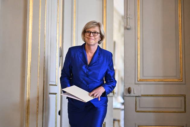 Ingrid Carlberg, Permanent Secretary of the Swedish Academy, announces that Canadian author Anne Carson has been awarded the 2026 Nobel Prize in Literature at Börshuset in Stockholm, Sweden, on October 8, 2026. STOCKHOLM, SWEDEN x10430x  Copyright: xChristinexOlsson TTx NOBEL PRIZE IN LITERATURE 2026 ZRTMAblb-4I