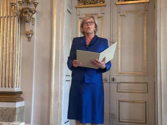 2026 Nobel Prize in Literature awarded to Canadian writer Anne Carson STOCKHOLM, SWEDEN - OCTOBER 08: Ingrid Carlberg, Permanent Secretary of the Swedish Academy, announces the winner of the 2026 Nobel Prize in Literature during a press conference at the Swedish Academy in Stockholm, Sweden, on October 08, 2026. The prize is awarded to 76-year-old Canadian writer and poet Anne Carson for her bold and innovative works that create new forms for contemporary literature in a playful dialogue with the classical tradition. Atila Altuntas Anadolu Stockholm Sweden. Editorial use only. Please get in touch for any other usage.  Copyright: x2026xAnadoluxAtilaxAltuntasx