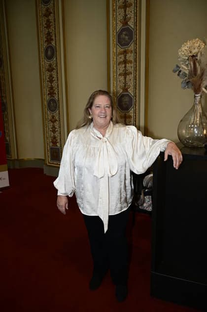Kathy Kelly beim Pressegespräch und Präsentation des 16. HOPE-Award zur 18. HOPE-Gala Dresden im Schauspielhaus Dresden. Dresden, 08.10.2026 Copyright: xMatthiasxWehnertx