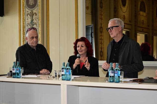 Stefan Hippler, Viola Klein und Joachim Klement beim Pressegespräch und Präsentation des 16. HOPE-Award zur 18. HOPE-Gala Dresden im Schauspielhaus Dresden. Dresden, 08.10.2026 Copyright: xMatthiasxWehnertx