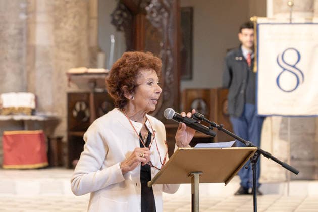 IPA89429980 - Milan, October 8, 2026, Basilica of Sant™Ambrogio, Eucharistic celebration marking the 25th anniversary of the Linate plane crash Pictured: Adele Pesapane Scarani, president of the October 8, 2001 Committee  Copyright: xGiuliaxSciaccax xGiuliaxSciaccax IPA89429980
