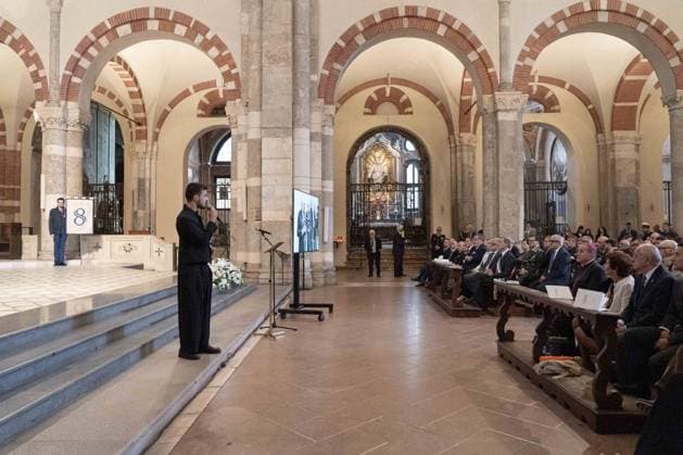 IPA89429958 - Milan, October 8, 1926, Basilica of St. Ambrose, Eucharistic celebration marking the 25th anniversary of the Linate plane crash  Copyright: xGiuliaxSciaccax xGiuliaxSciaccax IPA89429958