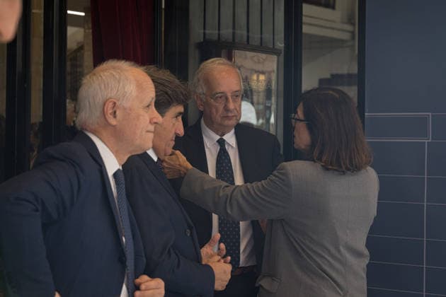 IPA89429500 - Luciano Fontana; Urban Cairo; Walter Veltroni and Fiorenza Sarzanini arriving at the Teatro Sistina for the celebrations marking the 150th anniversary of the *Corriere della Sera*, in Rome, Italy, on October 8, 2026. Flavio Brancaleone Fotogramma  Copyright: xFLAVIO_BRANCALONEx xx IPA89429500