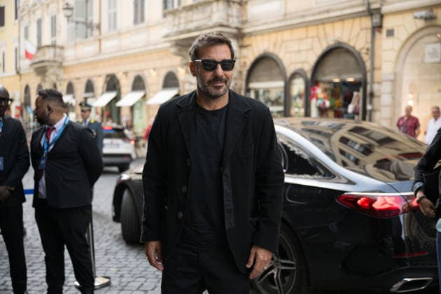 IPA89429589 - Actor Edoardo Leo arriving at the Teatro Sistina for the celebrations marking the 150th anniversary of the Corriere della Sera, in Rome, Italy, on October 8, 2026. Flavio Brancaleone Fotogramma  Copyright: xFLAVIO_BRANCALONEx xx IPA89429589