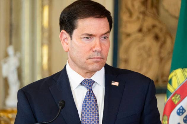 October 8, 2026, Lisbon, Lisbon, Portugal: U.S. Secretary of State MARCO RUBIO speaks during a joint press conference with Portuguese Minister of State and Foreign Affairs PAULO RANGEL at Palacio das Necessidades in Lisbon, Portugal, on October 8, 2026. The media appearance follows their bilateral meeting during RUBIO s visit to advance defense, economic and technology cooperation. Lisbon Portugal  - ZUMAr238 20261008_zip_r238_018 Copyright: xRicardoxRochax