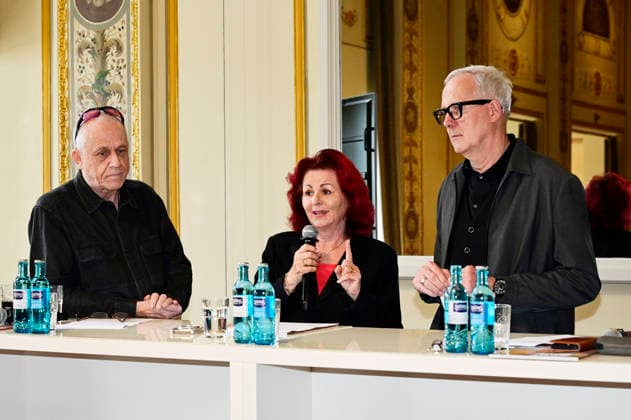 Stefan Hippler, Viola Klein und Joachim Klement beim Pressegespräch und Präsentation des 16. HOPE-Award zur 18. Hope Gala 2026 im Schauspielhaus Dresden. Dresden, 08.10.2026
