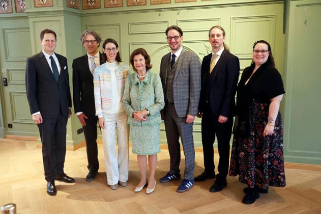 Georg Friedrich Prinz von Preußen, Philipp Haug, Bettina Gräfin Bernadotte, Königin Silvia von Schweden, Björn Graf Bernadotte, Christian Graf Bernadotte und Diana Gräfin Bernadotte beim Jubiläum der Mentor-Stiftung auf der Insel Mainau. Mainau, 08.10.2026