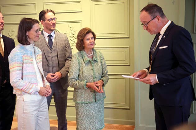 Bettina Gräfin Bernadotte, Björn Graf Bernadotte, Königin Silvia von Schweden und Uli Burchhardt beim Jubiläum der Mentor-Stiftung auf der Insel Mainau. Mainau, 08.10.2026