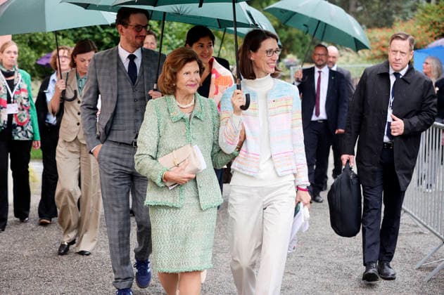 Königin Silvia von Schweden und Bettina Gräfin Bernadotte beim Jubiläum der Mentor-Stiftung auf der Insel Mainau. Mainau, 08.10.2026