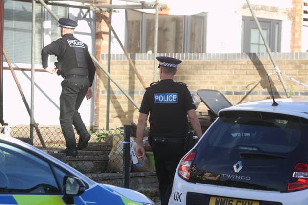 October 8, 2026, Borough Green, Kent, UK: Borough Green, UK. Emergency services at the scene in Borough Green, Kent, where three people have been injured in a stabbing. A police manhunt for the attacker is currently under way. Borough Green UK  - ZUMAl94_ 20261008_zaf_l94_004 Copyright: xMarcinxNowakx