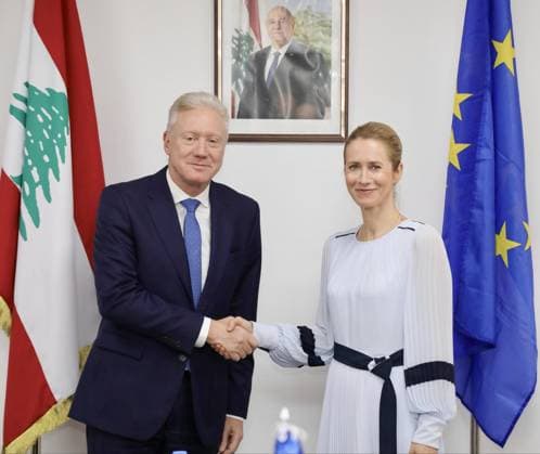 Youssef Raggi - Kaja Kallas meeting in Beirut BEIRUT, LEBANON - OCTOBER 08 : (----EDITORIAL USE ONLY – MANDATORY CREDIT LEBANESE FOREIGN MINISTRY HANDOUT - NO MARKETING NO ADVERTISING CAMPAIGNS - DISTRIBUTED AS A SERVICE TO CLIENTS----) Lebanese Foreign Minister Youssef Raggi (L) meets with EU High Representative for Foreign Affairs and Security Policy Kaja Kallas (R) in Beirut, Lebanon on October 08, 2026. Lebanese Foreign Ministry - Handout Anadolu Beirut Lebanon. Editorial use only. Please get in touch for any other usage.  Copyright: x2026xAnadoluxLebanesexForeignxMinistryx-xHandoutx