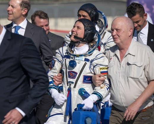 October 8, 2026, Baikonur, Kazakhstan: Baikonur, Kazakhstan. 14 July, 2026. Roscosmos cosmonaut Anna Kikina walks to board the Soyuz MS-29 spacecraft at the Baikonur Cosmodrome, July 14, 2026 in Baikonur, Kazakhstan. Kikina launched to the International Space Station with Anil Menon and Pyotr Dubrov. Baikonur Kazakhstan - ZUMAp138 20261008_zaa_p138_063 Copyright: xBillxIngalls Nasax