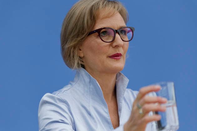 Grüne stellen Plan für Deutschland vor 2026-10-08 Deutschland, Berlin Bundespressekonferenz zur Vorstellung des Leitantrages Unser Plan für Deutschland der Grünen-Bundestagsfraktion. Im BildFranziska Brantner, Bundesvorsitzende Bündnis 90 Die Grünen.