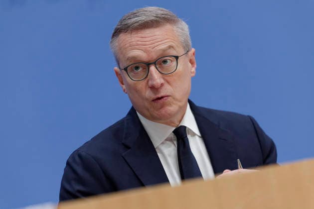 Normenkontrollrat zum Bürokratieabbau 2026-10-08 Deutschland, Berlin Bundespressekonferenz: Jahresbericht des Nationalen Normenkontrollrats (NKR) zum Bürokratieabbau. Im Bild Dr. Karsten Wildberger (CDU), Bundesminister für Digitalisierung und Staatsmodernisierung.