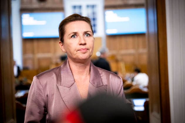 Denmark Opening Debate Denmarks Prime Minister Mette Frederiksen answers questions after the opening debate of the Danish Parliament, Folketinget, at Christiansborg Castle in Copenhagen, Thursday, October 8, 2026. (Photo: Nils Meilvang Scanpix 2026) , Copenhagen Denmark Copyright: NILSxMEILVANG NilsxMeilvangx spdk20261008-193104-L