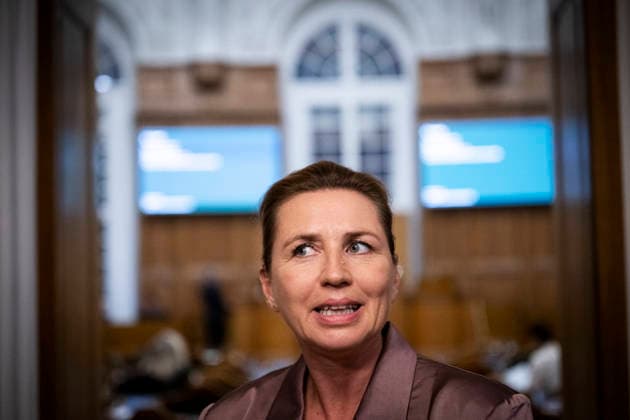 Denmark Opening Debate Denmarks Prime Minister Mette Frederiksen answers questions after the opening debate of the Danish Parliament, Folketinget, at Christiansborg Castle in Copenhagen, Thursday, October 8, 2026. (Photo: Nils Meilvang Scanpix 2026) , Copenhagen Denmark Copyright: NILSxMEILVANG NilsxMeilvangx spdk20261008-191436-L