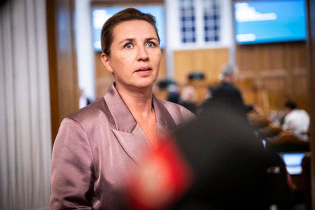 Denmark Opening Debate Denmarks Prime Minister Mette Frederiksen answers questions after the opening debate of the Danish Parliament, Folketinget, at Christiansborg Castle in Copenhagen, Thursday, October 8, 2026. (Photo: Nils Meilvang Scanpix 2026) , Copenhagen Denmark Copyright: NILSxMEILVANG NilsxMeilvangx spdk20261008-193059-L