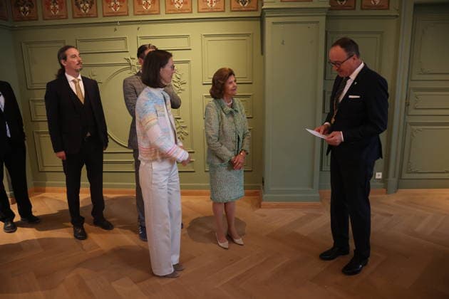 Bettina Gräfin Bernadotte, Björn Graf Bernadotte, Königin Silvia von Schweden und Uli Burchhardt beim Jubiläum der Mentor-Stiftung auf der Insel Mainau. Mainau, 08.10.2026 Copyright: xAgenturxMatthiasxWehnertx xM.xGränzdörferx