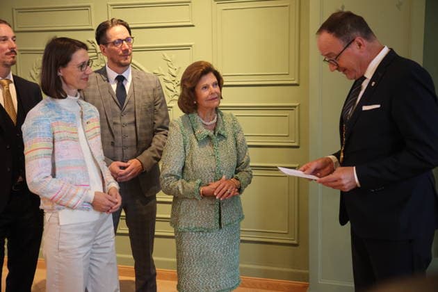 Bettina Gräfin Bernadotte, Björn Graf Bernadotte, Königin Silvia von Schweden und Uli Burchhardt beim Jubiläum der Mentor-Stiftung auf der Insel Mainau. Mainau, 08.10.2026 Copyright: xAgenturxMatthiasxWehnertx xM.xGränzdörferx