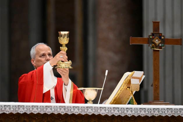 IPA89439393 - Italy, Rome, Vatican, October 8, 2026: Pope Leo XIV presides over Holy Mass for the inauguration of the academic year at the pontifical universities in St. Peter s Basilica in the Vatican. Photo by VATICAN MEDIA Catholic Press Photo  Copyright: xVATICANxMEDIA xCatholicxPressxPhotox xx IPA89439393